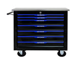 7 DRAWERS MULTIFUNCTIONAL TOOL CART WITH WHEELS-BLACKBLUE 83846635