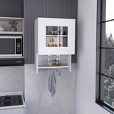 Balboa Wall Cabinet, Towel Bar, 1 Door White B200P242416