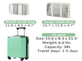 20-Inch Hardshell Carry-On Luggage, Lightweight Durable ABS Suitcase with Spinner Wheels, Built-in 14325455