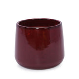 Handmade Ceramic Flower Pot Set of 4, 7/9/11/14 Inch Diameter, Deep Red Speckled Glaze for All W3273P321581