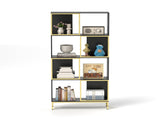 4-Tier Storage Shelves, Bookcase Display Storage Shelf Corner Shelf for Small Space, Living Room W2167P192775