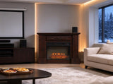 32" Electric Fireplace with Mantel, 1400W Freestanding Heater with LED Log Flame, Remote Control & 44214538