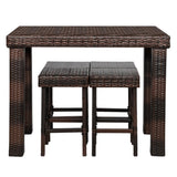 Bar Stool-Table and Chair Set of 4 Brown Gradient 99689671