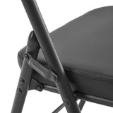 4 Pack Metal Folding Chairs with Padded Seat and Back, for Home and Office, Indoor and Outdoor 66232758