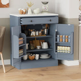 TOPMAX Modern Freestanding Kitchen Pantry,Buffet Food Storage, Coffee Bar N717P221574E