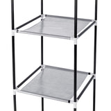 ZNTS 64" Portable Closet Storage Organizer Wardrobe Clothes Rack with Shelves Gray 48294238