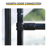 20 x 10 ft Large Metal Chicken Coop, Walk-in Poultry Cage Chicken Hen Run House with Waterproof 67665023