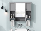 ZNTS 35'' x 28'' Modern Wall Mounted Bathroom Storage Cabinet, Bathroom Wall Cabinet with Mirror, 75349292