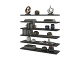 Madison 6-Piece Floating Wall Shelves Set, Wood Wall Mounted Display Shelves for Home Decor and B128P611063