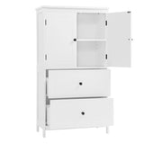 ZNTS Bathroom Storage Cabinet, Cabinet with Two Doors and Drawers, Adjustable Shelf, MDF Board, White 98836434