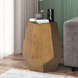 ZNTS [Ship to Canada only]METAL HAMMERED END TABLE N825P201279