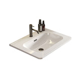 ZNTS BB0424Y301, Integrated glossy white ceramic basin, drain and faucet not included W1865128405