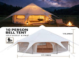 600D Oxford Bell Tent 14.8ft*9.2ft with Stove Jack for Glamping & Family Camping W3636P456662