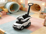 2-in-1 Baby Push Car & Ride-On, Push Handle with Safety Guardrail, White 49492881