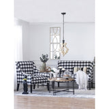 Farmhouse Chandeliar, Distressed White Pendant French Country Wood Chandelier for Living Room Foyer, W2078137031