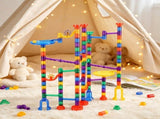 145-Piece Marble Maze Building Block Brain Game, Educational Race Track with 40 Glass & 5 49908023