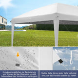 3 x 6m Four Windows Practical Waterproof Folding Tent White 92876910
