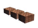 27 PCS Interlocking Deck Tiles Diagonal Pattern, 12
