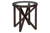 Modern simple coffee table, tempered coffee table solid wood base round transparent W1781P146773