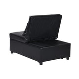 Folding Ottoman Sofa Bed BLACK W2297P216461
