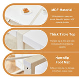 Industrial rectangular MDF Cream style dining table for 4-6 people with 1.5 inch thick MDF top and W1151P195673
