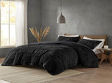 Full/Queen Ruched Fur Down Alternative Comforter Set B035129366