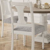 Tannen Set of 2 White and Gray Dining Side Chair B061P182979