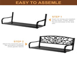 50" Iron Outdoor Courtyard Decoration Park Leisure Bench 63727074