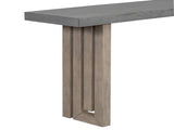 Uniquely Designed Oak Veneer Console Table with Distinctive Side Shapes, Suitable for N711P241282M