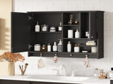 36 Inch Wall Mounted Medicine Cabinet, Bathroom Storage Cabinet with Mirror Door and Adjustabl N710P254924B