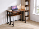 31.5" Computer Desk, Weathered Wood Embossed Melamine Tabletop with Black 58638790