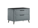 Mavela Wide Wale Corduroy Upholstery Nightstand, Blue T2574P243652