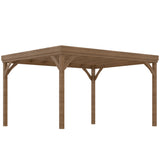 Old 82591044 10' x 12' Outdoor Wooden Pergola, Grape Vine Gazebo for Garden, Patio, Backyard & 67076176