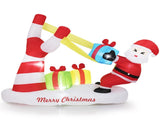7ft Inflatable Santa Claus Decoration - 5 Built-in LED Lights 210T Polyester Quick Inflation Outdoor 25535270