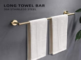 8-Pieces Brushed Nickel Gold Bathroom Accessories Set, Stainless Steel Bathroom Hardware Set, Bath W1932140149