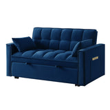 4 in1 Loveseat Sofa Bed Armrests & Storage Pockets, Multi-Function Tufted Pull-out Sofa Bed W2186P166129