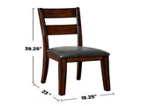 Pack of 2 Padded Leatherette Side Chairs in Dark Cherry B016P156273