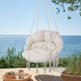 Hammock Chair Macrame Swing Max 330 Lbs Hanging Cotton Rope Hammock Swing Chair for Indoor and W419P147384