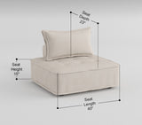 Living Room Furniture Tufted Accent Chair with Bolster Pillow Beige Boucle Fabric Upholstered 1pc B011P180908