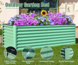 6x3x2ft Galvanized Raised Garden Bed, Outdoor Planter Garden Boxes Large Metal Planter Box for W1859P197925