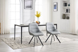Dining Chair,Thickened fabric chairs with metal legs Set of 2,Grey W1249P243510