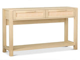 39.4" Rattan Console Table with 2 Drawers Entryway Table Wood Narrow Long Table Boho Console Table 66014133