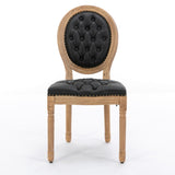 French Style Solid Wood Frame Antique Painting,Hand-pulled buckle decoration PU artificial leather W1143137916