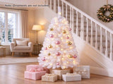 White Small Pre Lit 4 Foot Christmas Tree with 50 Warm White LED, Flame Retardant PVC Foliage, 26818683