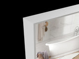 60"x40" Oversized Modern Rectangle Bathroom Mirror with Silver Frame Decorative Large Wall Mirrors W708P297600