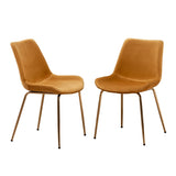 Aufurr Modern Velvet Dining Chair, Set of 2, Gold T2574P164605