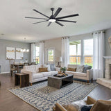 84 Inch Modern Large Design Ceiling Fans With Smart Remote Control 8 Fan Blades for Living Room W934P262458