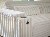 NEW White Loveseat Sleeper Sofa with Storage Armrest ,USB Port W588P445223