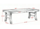 63 Inch Farmhouse Dining Table for 4 to 6 People, Kitchen Dinner Table 20476918