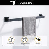 5 Pieces Bathroom Hardware Accessories Set Towel Bar Set Wall Mounted,Stainless Steel W121963545